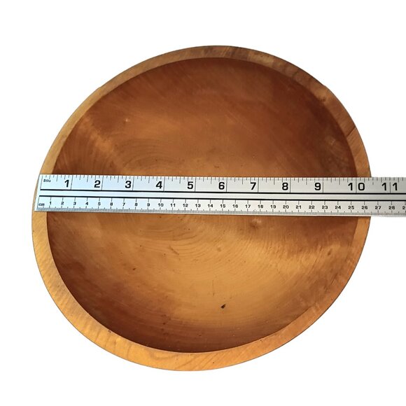 Birch Wood Salad Fruit Bowl The Great Alaskan Bowl Co 10" W/ Jute Hanger - Picture 7 of 12